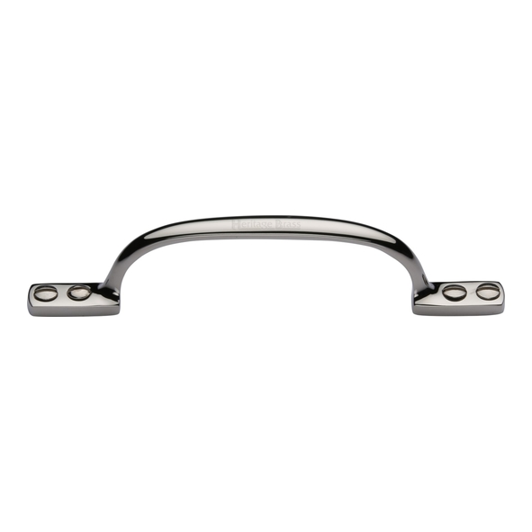 V1090 152-PNF • 152 x 35mm • Polished Nickel • Heritage Brass Straight Face Fixing Cabinet Handle